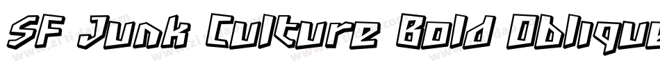 SF Junk Culture Bold Oblique字体转换